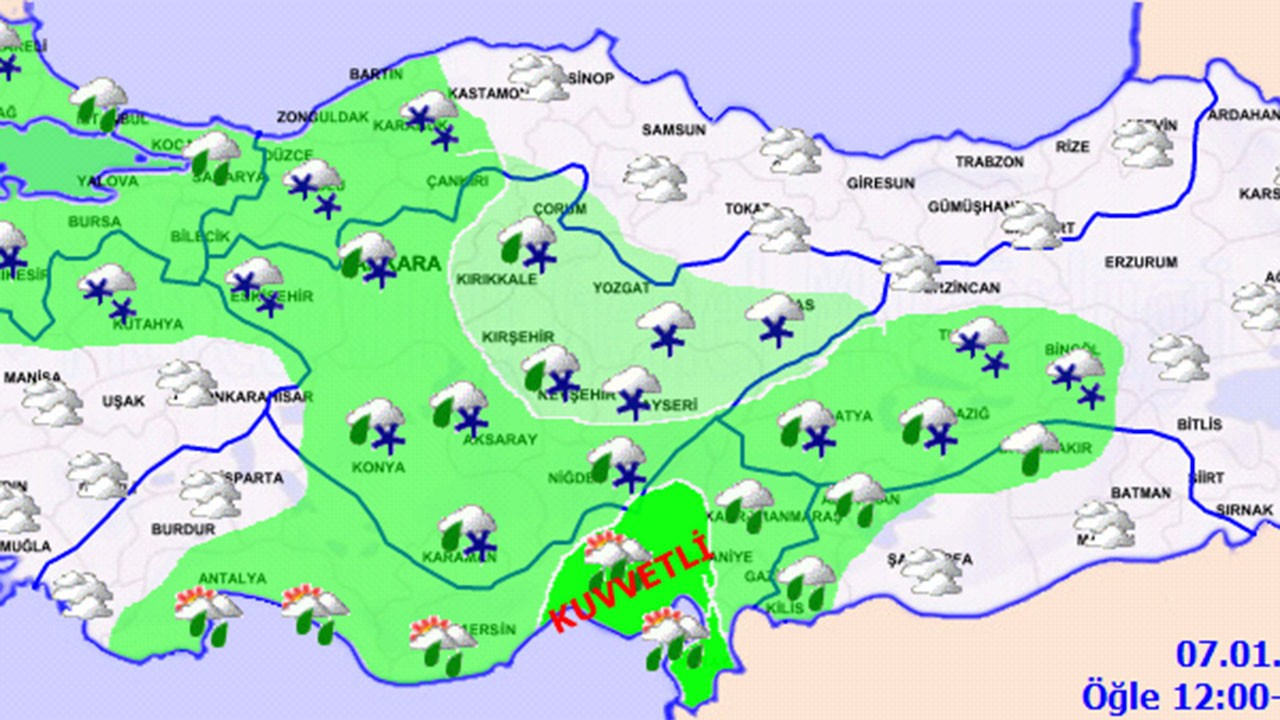 turkiye genelinde 8 ocak 2020 carsamba gunu hava durumu nasil haritali sonhaberler