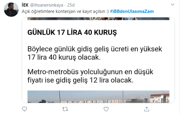 Twitter'da gündem İBB'nin ulaşım zammı - Sayfa 6
