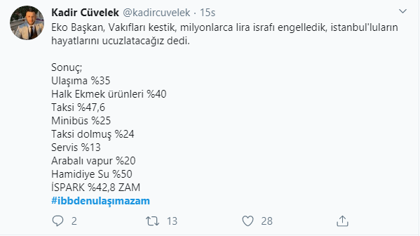 Twitter'da gündem İBB'nin ulaşım zammı - Sayfa 8