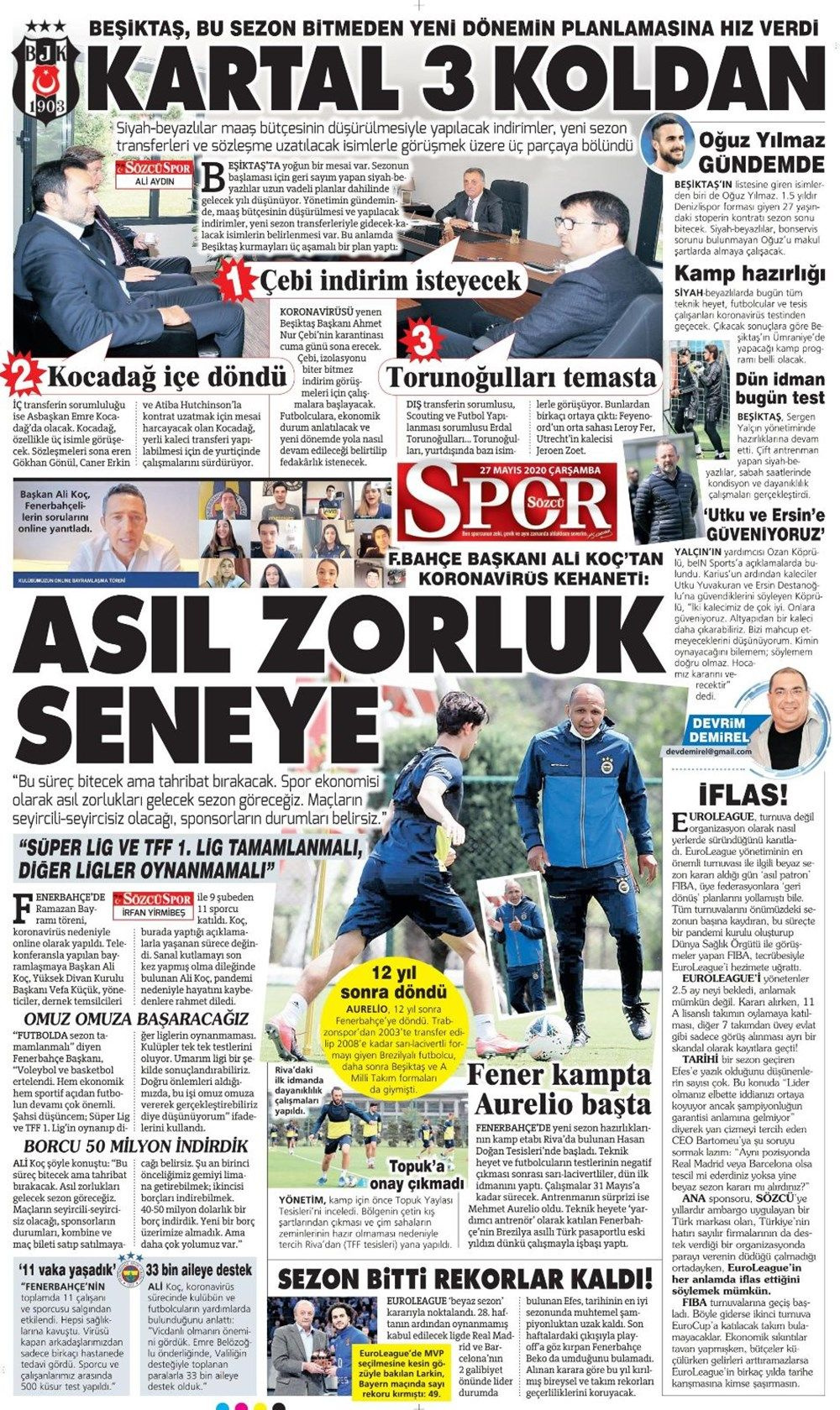 Spor gazetelerinin 27 Mayıs manşetleri - Sayfa 10