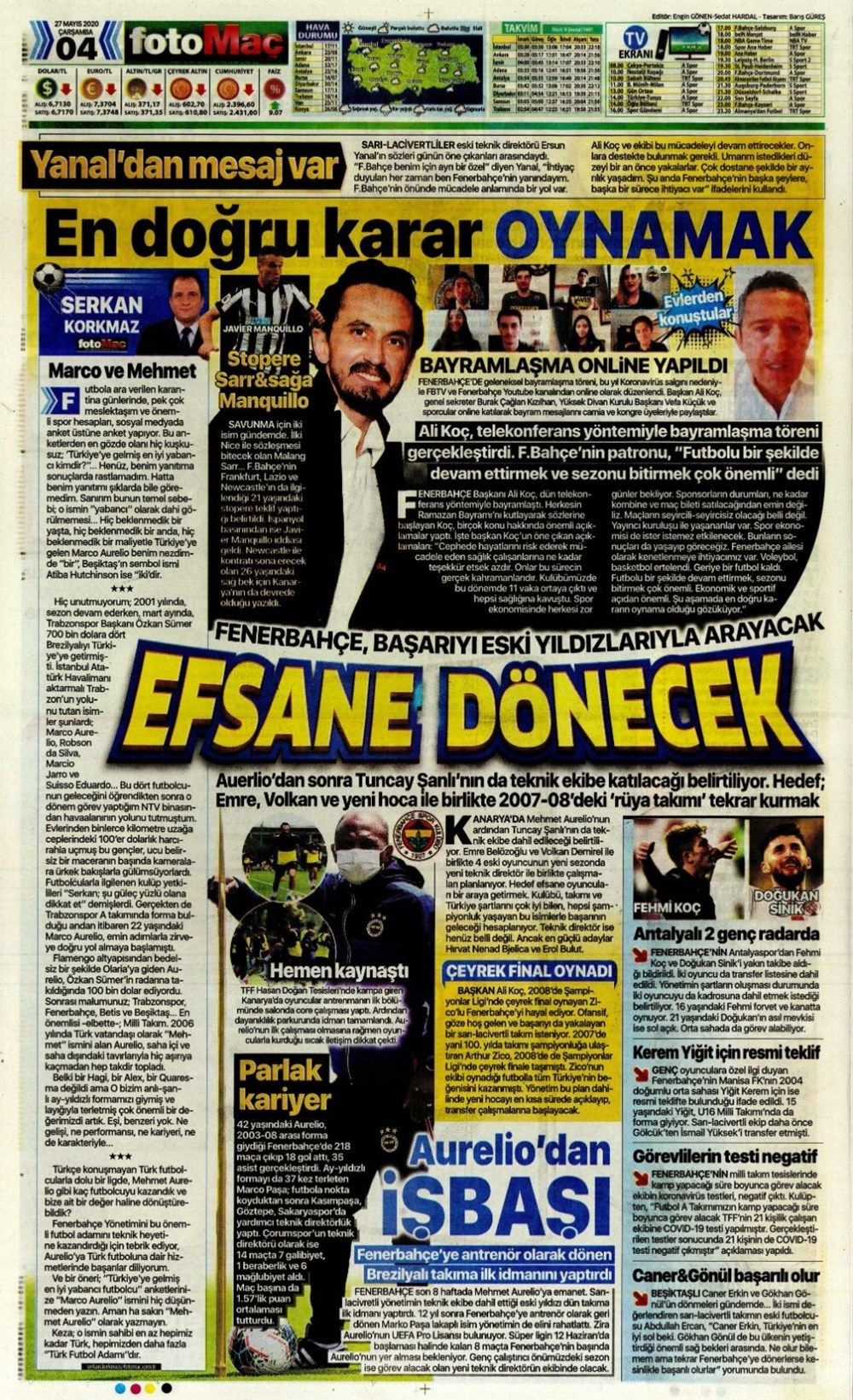 Spor gazetelerinin 27 Mayıs manşetleri - Sayfa 5