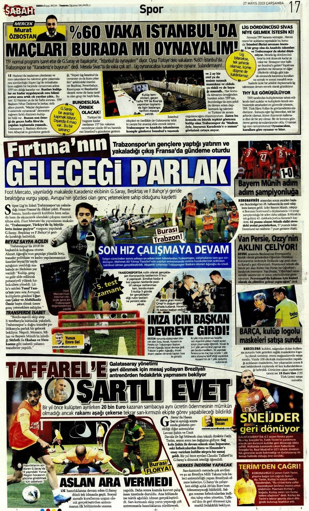Spor gazetelerinin 27 Mayıs manşetleri - Sayfa 9
