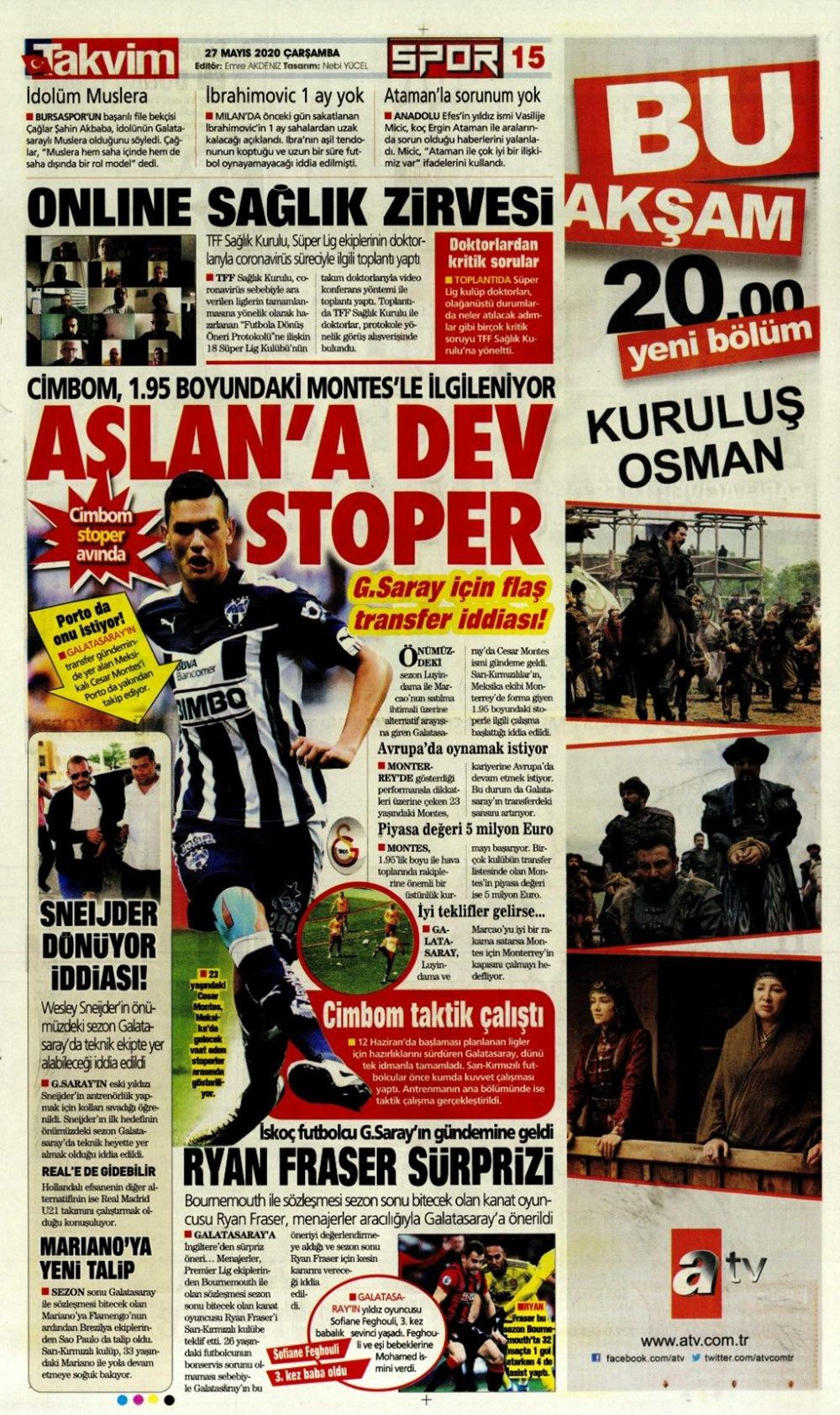 Spor gazetelerinin 27 Mayıs manşetleri - Sayfa 13