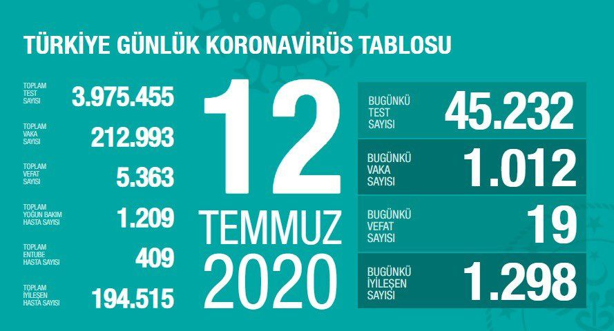 Türkiye'nin Temmuz ayı koronavirüs tablosu - Sayfa 12