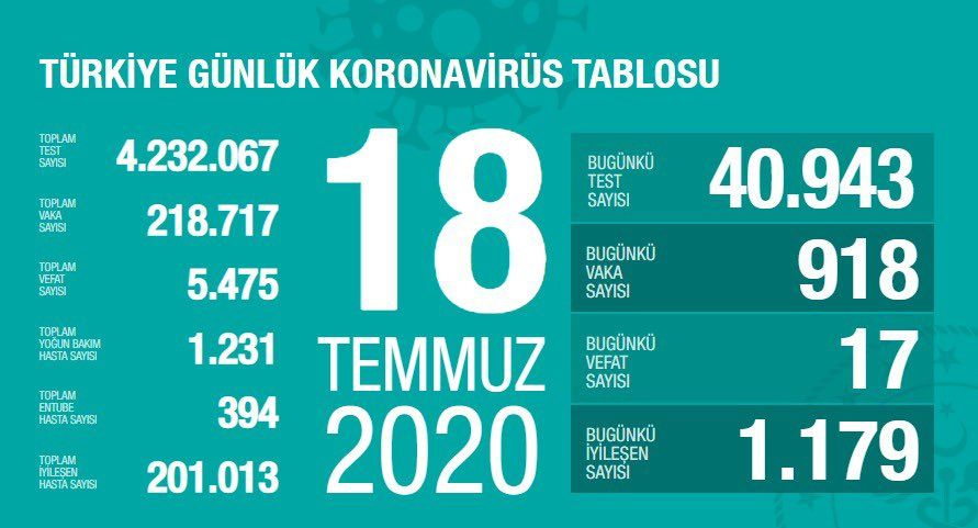 Türkiye'nin Temmuz ayı koronavirüs tablosu - Sayfa 18