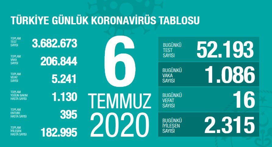 Türkiye'nin Temmuz ayı koronavirüs tablosu - Sayfa 6