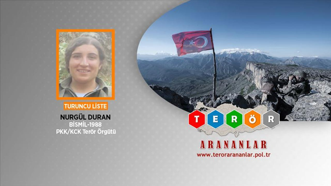 Turuncu listedeki PKK'lı kadın terörist öldürüldü