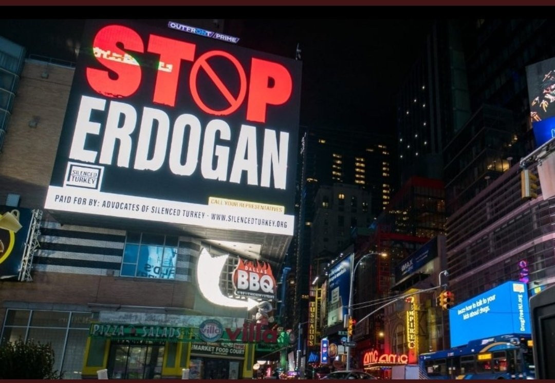 ABD sokaklarında 'Stop Erdoğan' propagandası