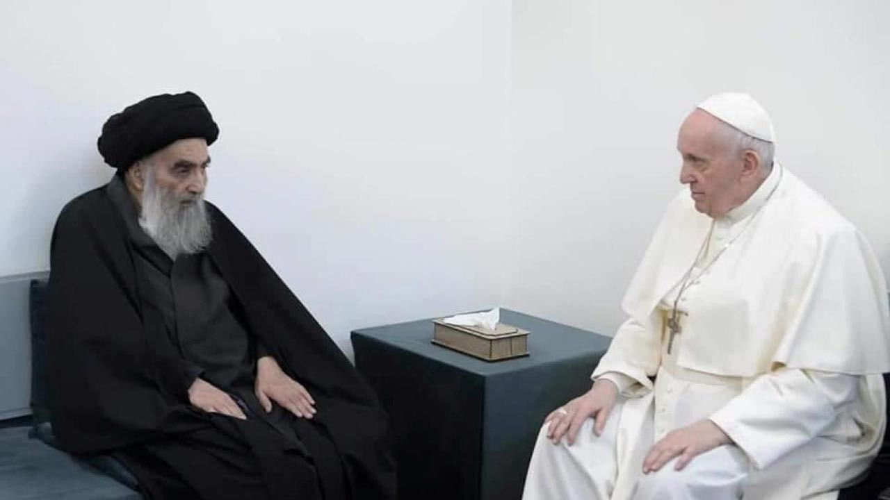 Irak'ta tarihi gün: Papa ile Sistani bir arada