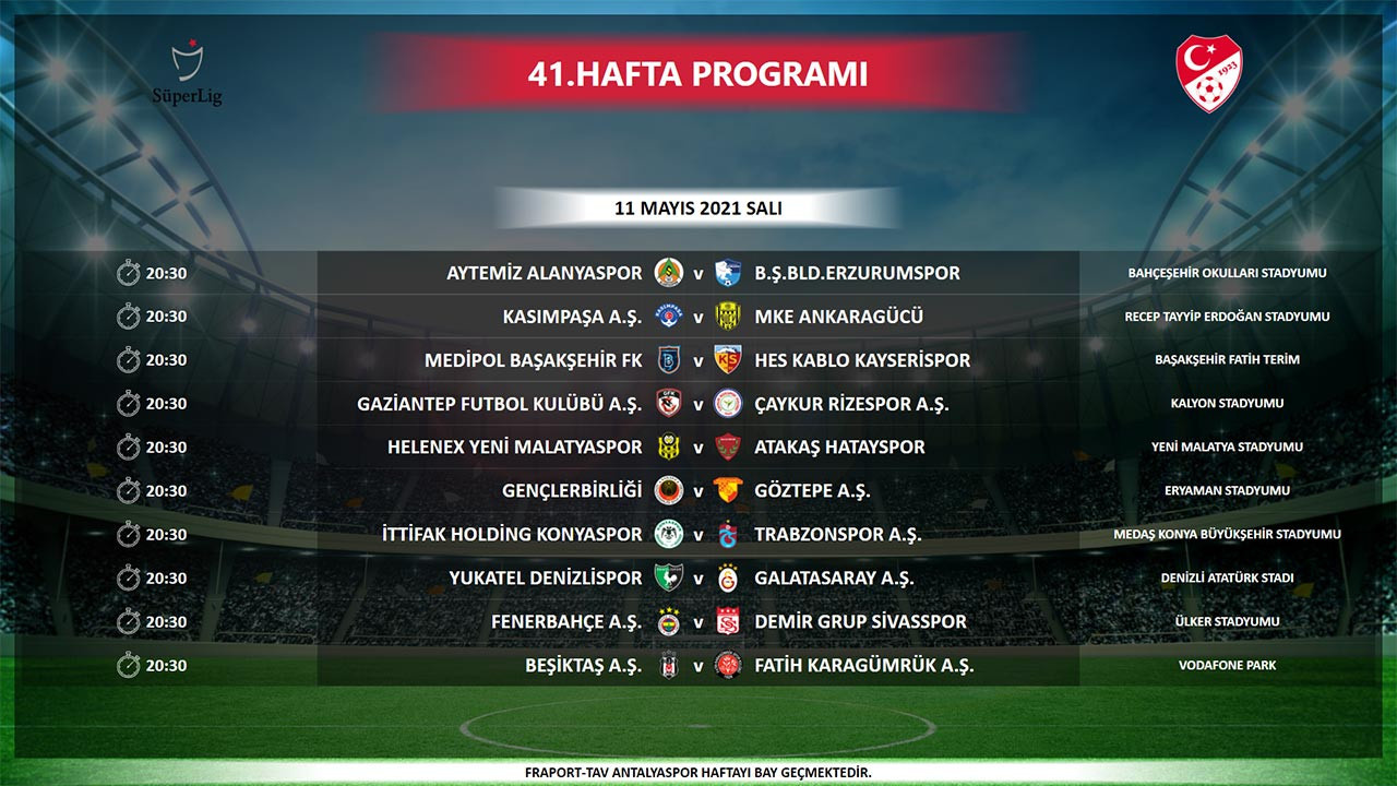10 mayis 2021 pazartesi tff mac