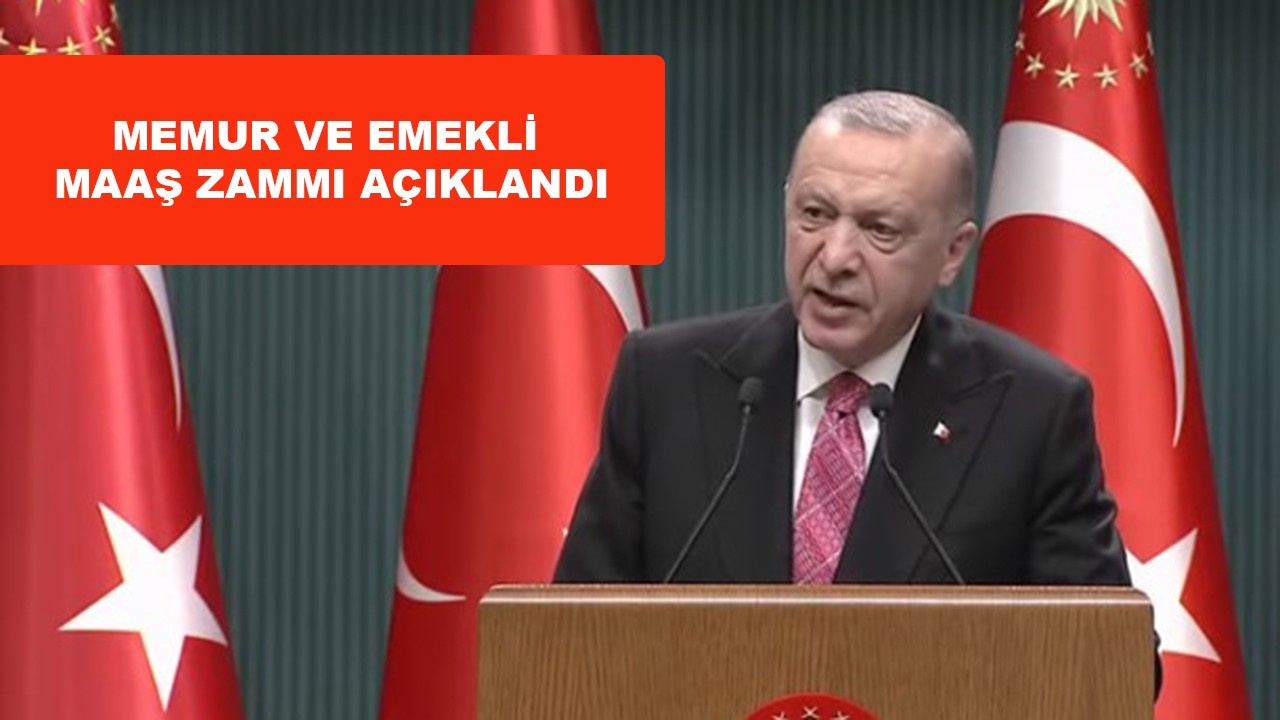Cumhurbaşkanı Erdoğan memur maaş zammını açıkladı
