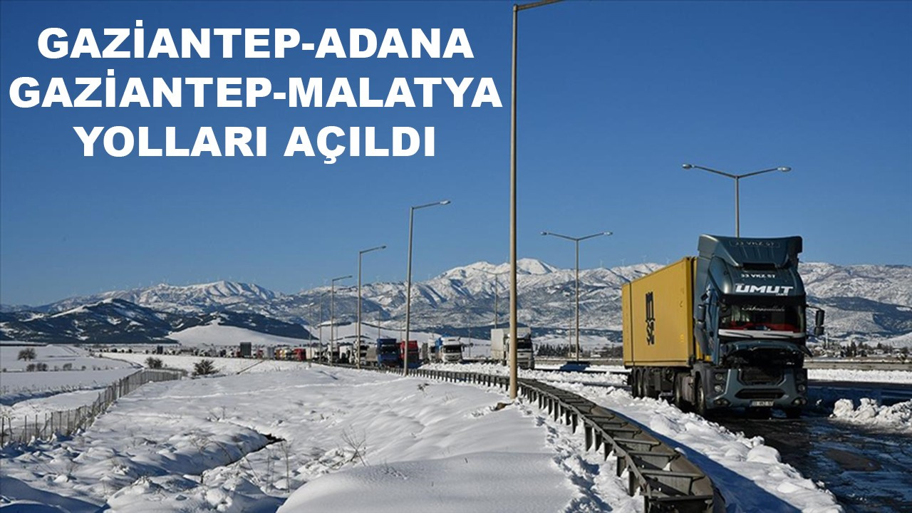 Gaziantep - Adana yolu temizlenerek açıldı