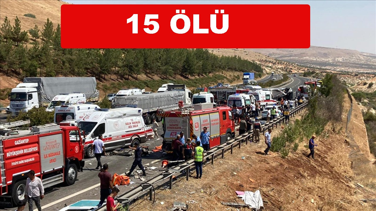 Gaziantep'de katliam gibi kaza, en az 15 ölü