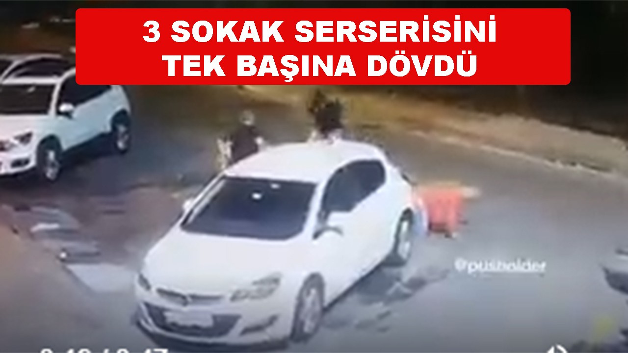 Kadıköy kavga görüntüsü: 3 Sokak serserisini tek başına dövdü