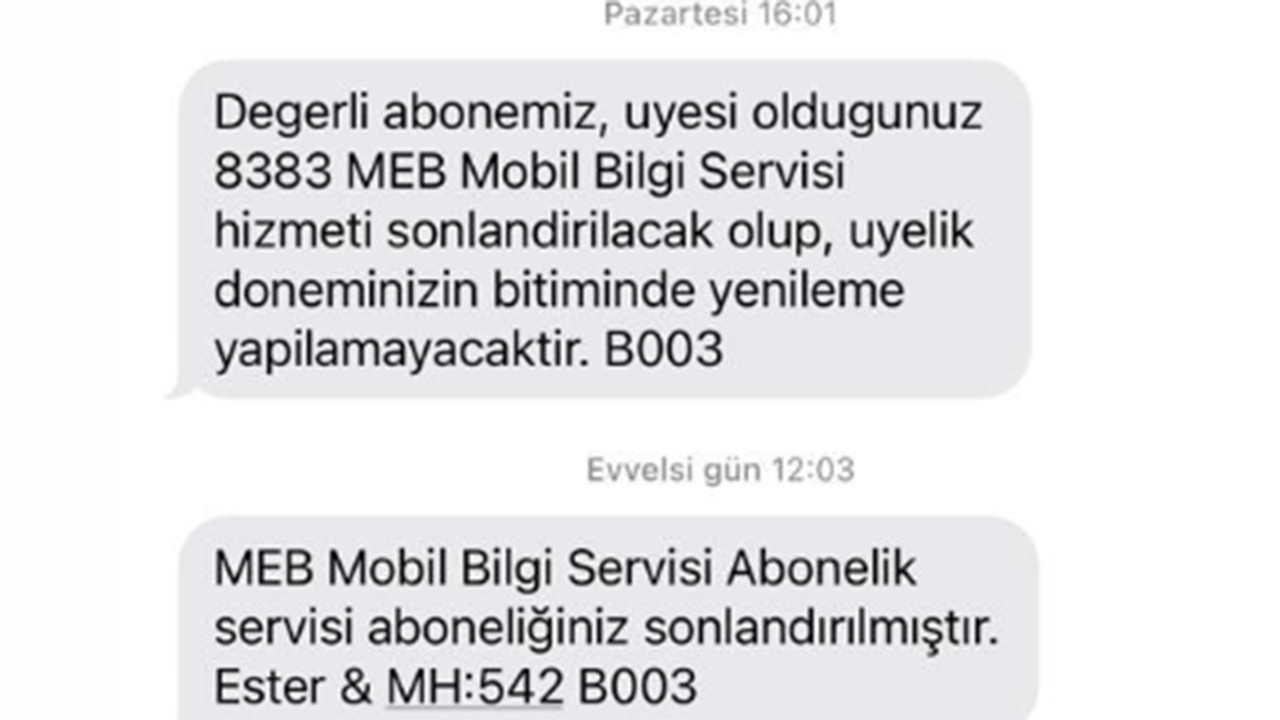 8383 neden iptal edildi 8383 meb mobil bilgi servisi neden iptal