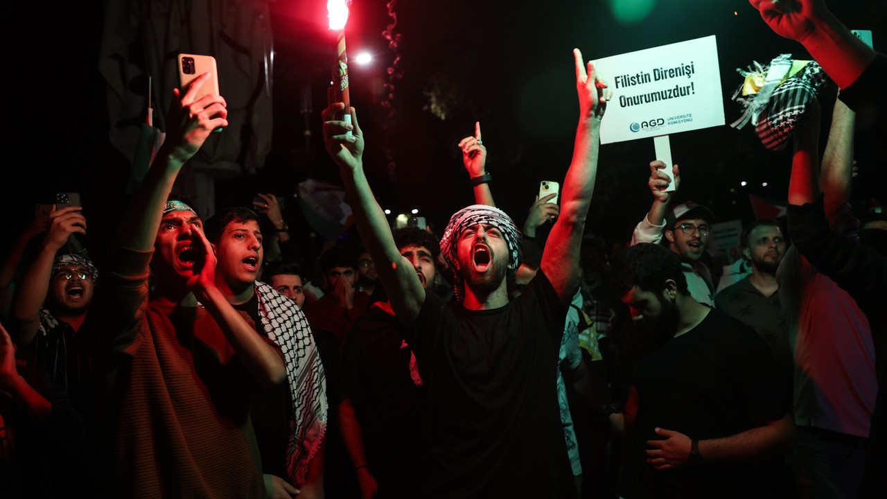 İstanbul'da Filistin'e destek yürüyüşü