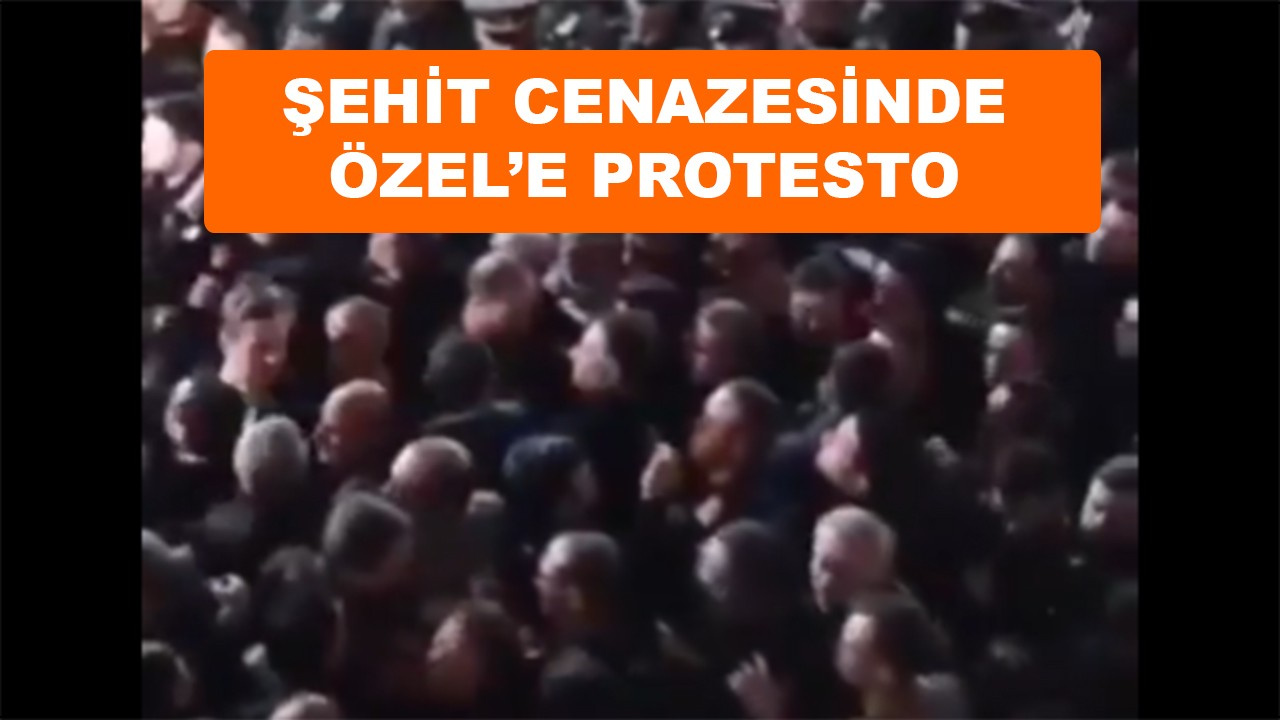 Özgür Özel'e şehit cenazesinde protesto