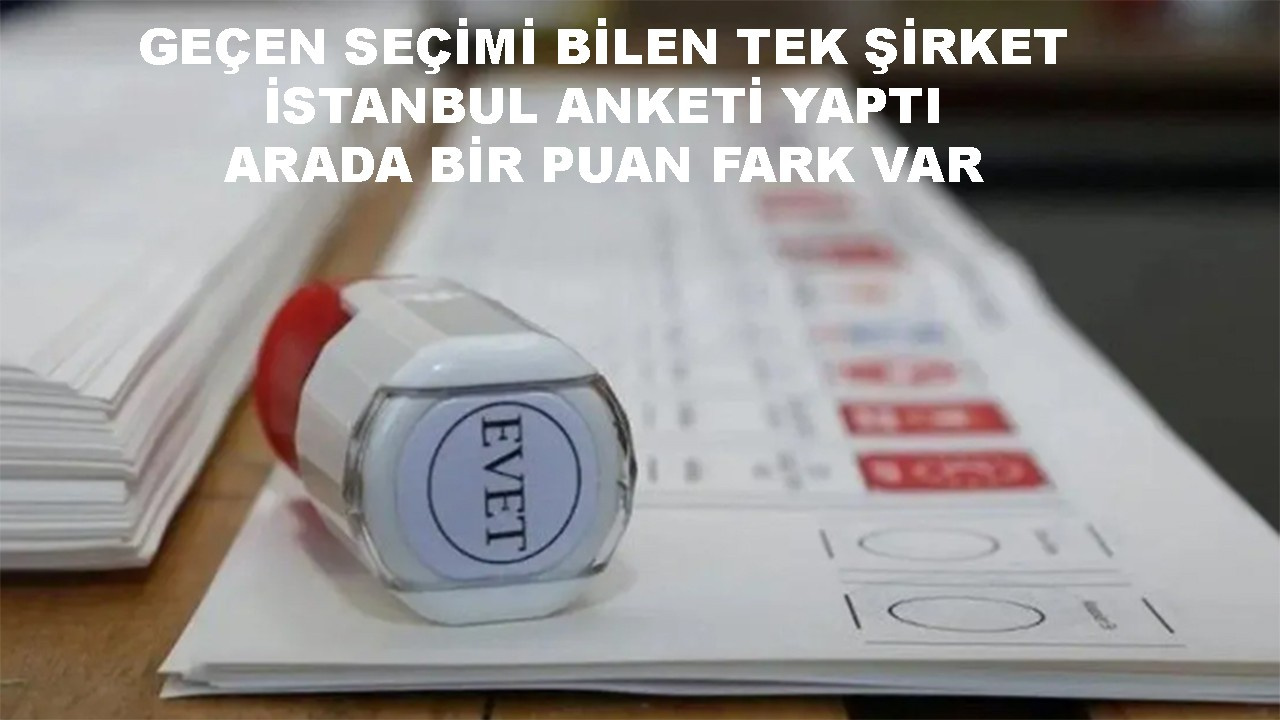 Geçen seçimi bilen şirketten İstanbul anketi