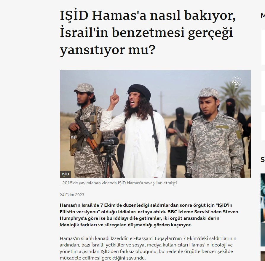 DEAŞ ile Hamas düşman mı
