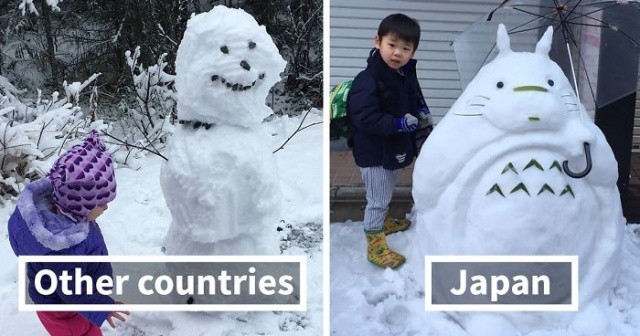 Japonya'nın kardan adamları bile farklı - Sayfa 1