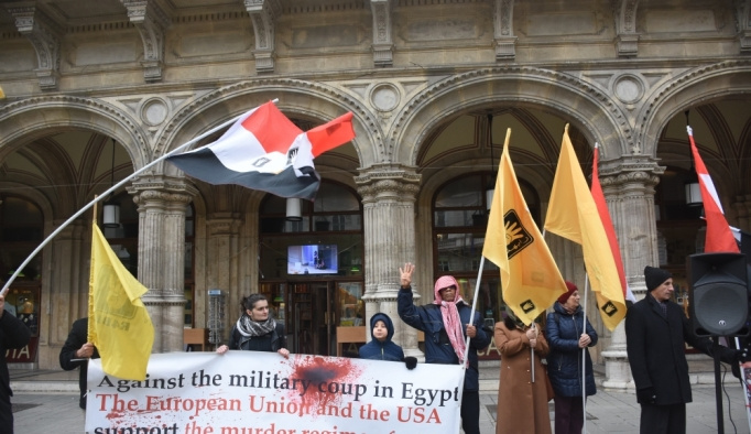 Viyana’da Mısır Cumhurbaşkanı Sisi karşıtı protesto