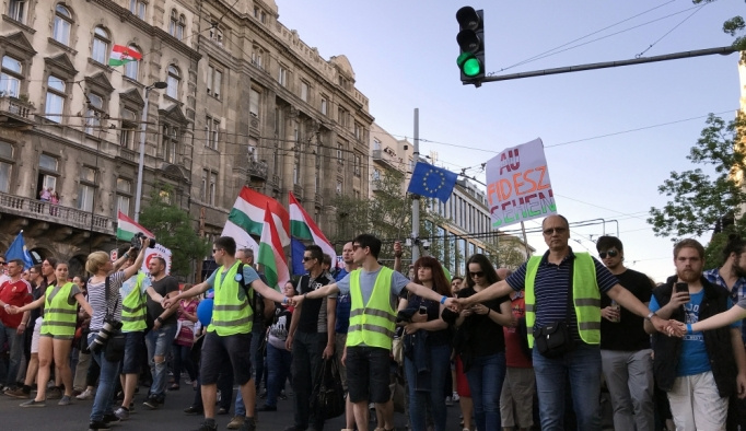 Macaristan'da hükümet karşıtı eylem