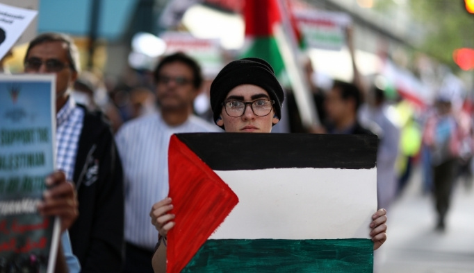 Chicago'da "Filistin'e destek" yürüyüşü