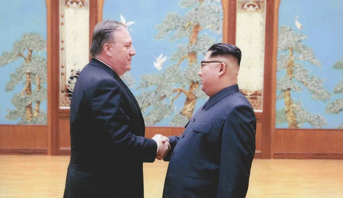 ABD Dışişleri Bakanı Pompeo Kuzey Kore'de