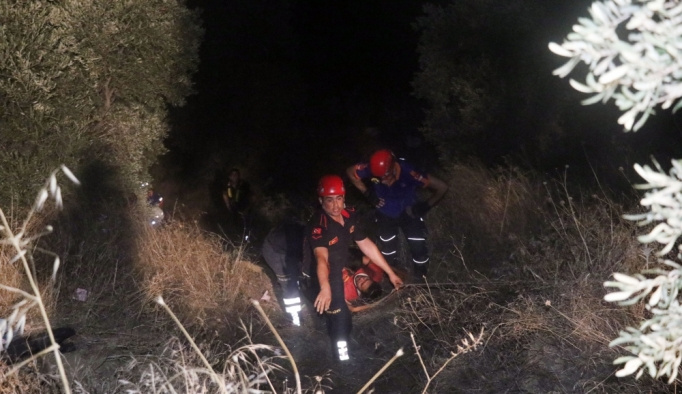 Aydın'da otomobille uçuruma düşen iki kişi kurtarıldı