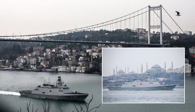 İstanbul Boğaz'da donanma resitali