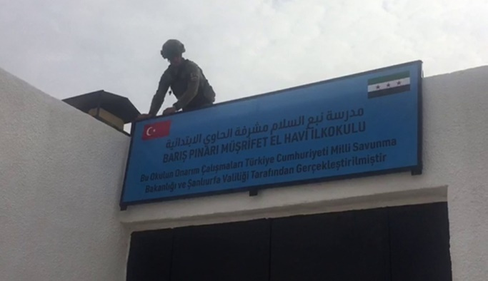 TSK'nın onardığı okula 'Barış Pınarı' adı verildi