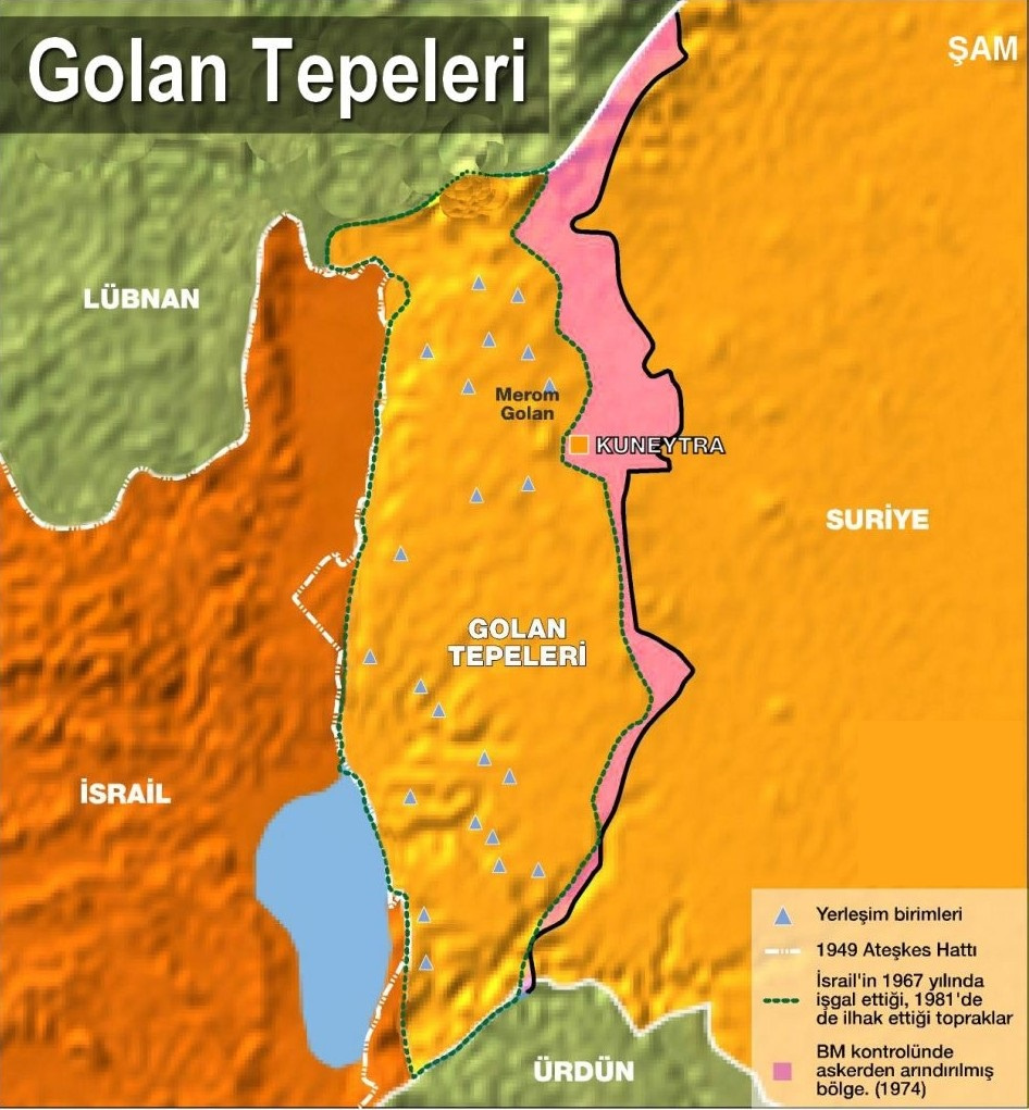 Golan Tepeleri nerede, İsrail ne zaman işgal etti?
