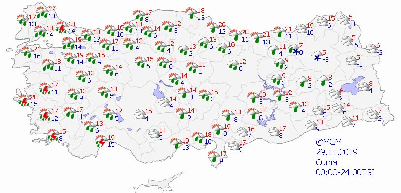 29 Kasım 2019 Cuma İstanbul hava durumu nasıl olacak? Haritalı